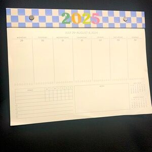 Calendar week monthly planning